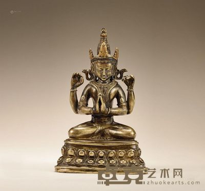 十三世纪 四臂观音 高16.7cm