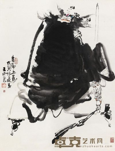 王西京 1998年作 钟馗 立轴 87×66cm