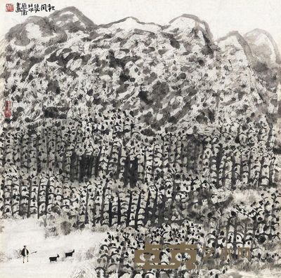 赵卫 秋风瑟瑟 镜心 67.5×67.5cm