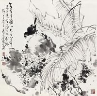 康宁 2009年作 花鸟 镜心