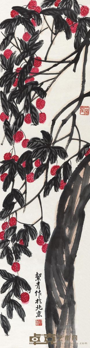 胡絜青 大利图 镜心 137×33cm