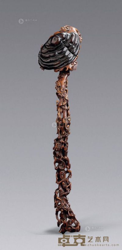 黄杨木雕如意 长48.2cm