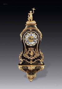 法国十八世纪?木制玳瑁铜鎏金布勒钟
