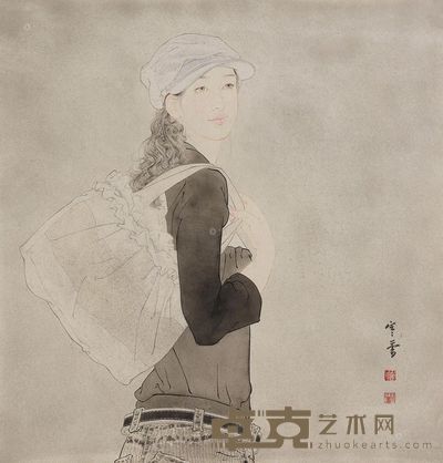 罗寒蕾 青春 镜心 73.5×70cm