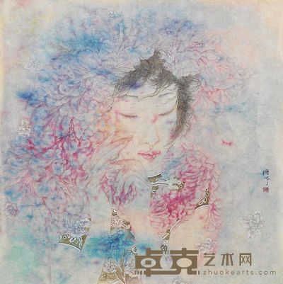 陈子 花语 镜心 68×68cm