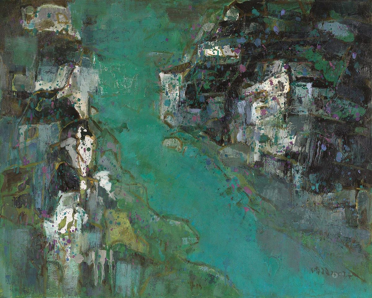 傅强 春雨江南 65×81cm