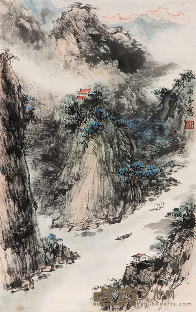 钱雨亭 山水 43*68cm