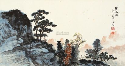 江兆申 乙卯（1975年）作 旧游图 镜心