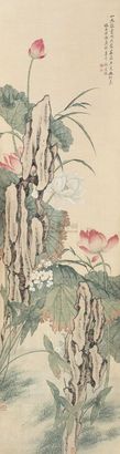 汤世澍 藕塘佳色 立轴