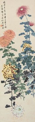 吴笠仙 秋菊图 立轴