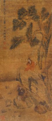 张翀 （款） 己卯（1639年）作 桃源问径 立轴