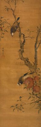 宋紫石 花鸟 立轴