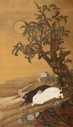 赵昌 （款） 双兔图 立轴