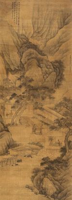 王崇简 纺织图 立轴