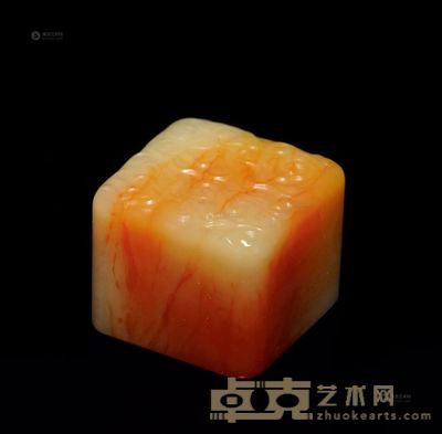 孙洁鸣 老性芙蓉雕祥云纹印 2.6×2.6×2.2cm