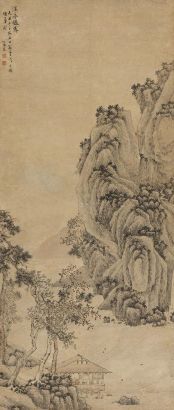 张宏 己丑（1649年）作 溪亭秋霁 立轴