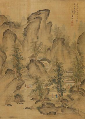 吕焕成 己卯（1699年）作 山斋雅集 立轴