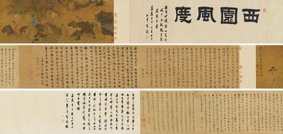 张翀 辛巳（1641年）作 西园雅集图 手卷