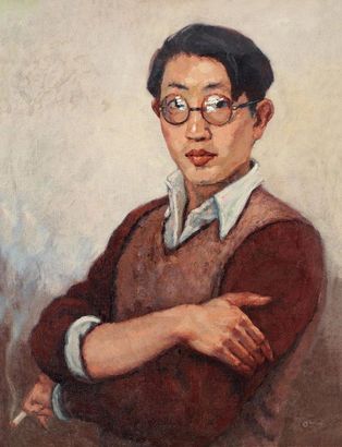 孙宗慰 1945年作 自画像