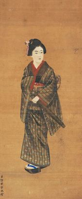 郎世宁 扶桑女姬 立轴