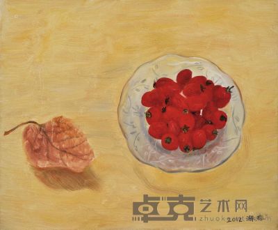 贾涤非 2012年作 叶子和西红柿 50×60cm