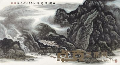 刘书民 2012年作 山河胜览图 镜框 97×186cm
