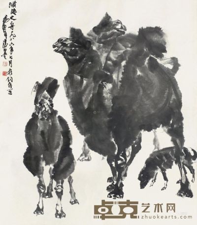 黄胄 瀚海之舟 镜框 111×96.5cm