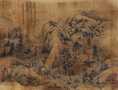 王石谷 山水 镜片 33×44cm