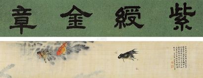 金章 金鱼 手卷