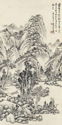 吴徵 辛巳（1941年）作 云峰草堂图 立轴