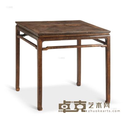 明 黄花梨束腰马蹄腿罗锅枨方桌 86.5×86.5×85cm