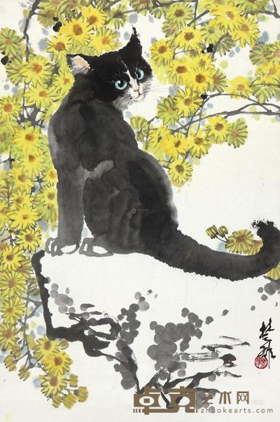 方楚雄 回望 立轴 67.6×45.6cm