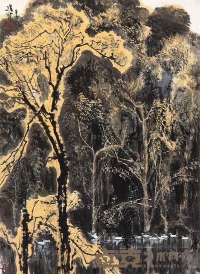 王维宝 1981年作 山荫仙境 镜框 82×59.8cm