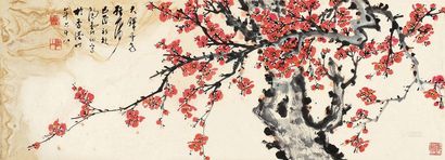 陶寿伯 红梅 镜片