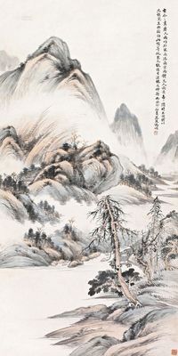 冯超然 癸卯（1903年）作 秋山幽静 立轴