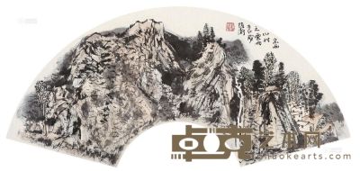 赵卫 2012年作 山村云雨 镜片 20×60cm