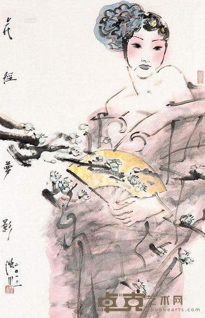 陈川 花经梦影 镜片 69×45cm?