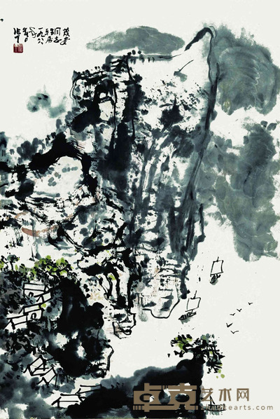 陈作丁 山水 68*46cm 约:2.82平尺