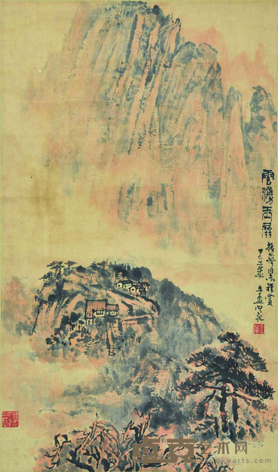 曹立庵  山水 67*40cm    约：2.41平尺