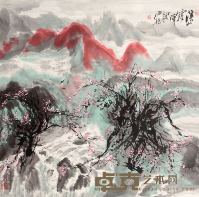 宋雨桂 山水镜片 68×68