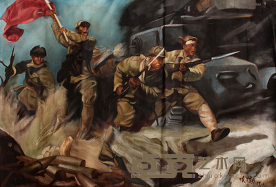 张文新 抗日镜框 79×116