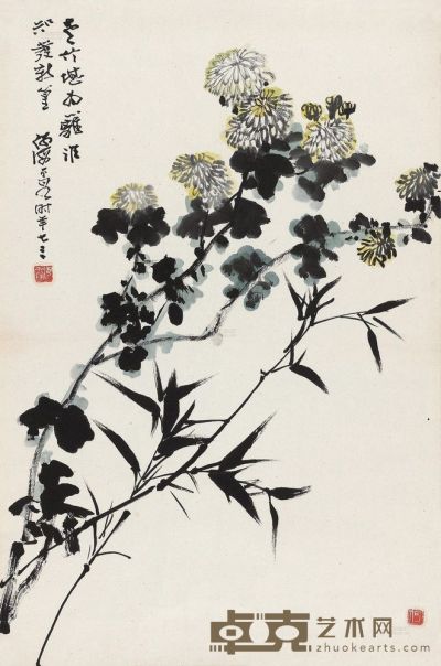 何海霞 1980年作 新篁 镜心 69×45.5cm