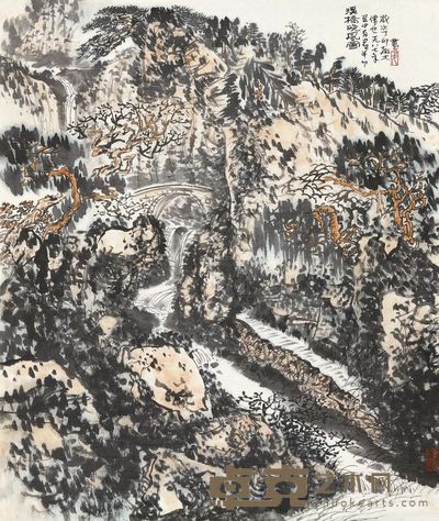 翰戈 山水 镜片 72×61cm