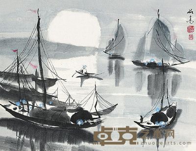 韦品高 山水 镜片 32×42cm