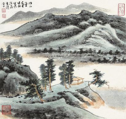 徐建融 山水 镜片