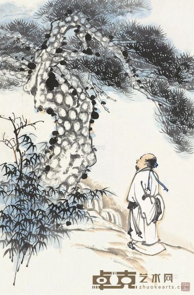 无款 高士图 立轴 66×43cm