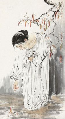 无款 人物 镜心