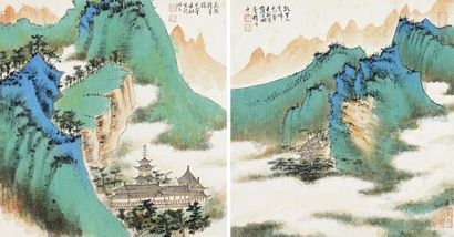 徐建融 唐贤诗意册 册页 （十开选二）