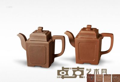 潘持平·四方特奎（对壶） 高12cm；宽15.5cm