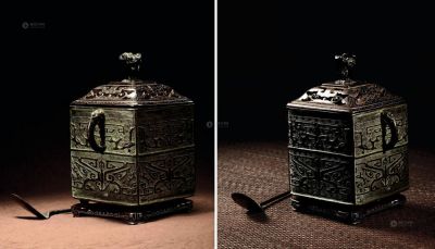 明代（1368-1644） 饕餮纹方炉